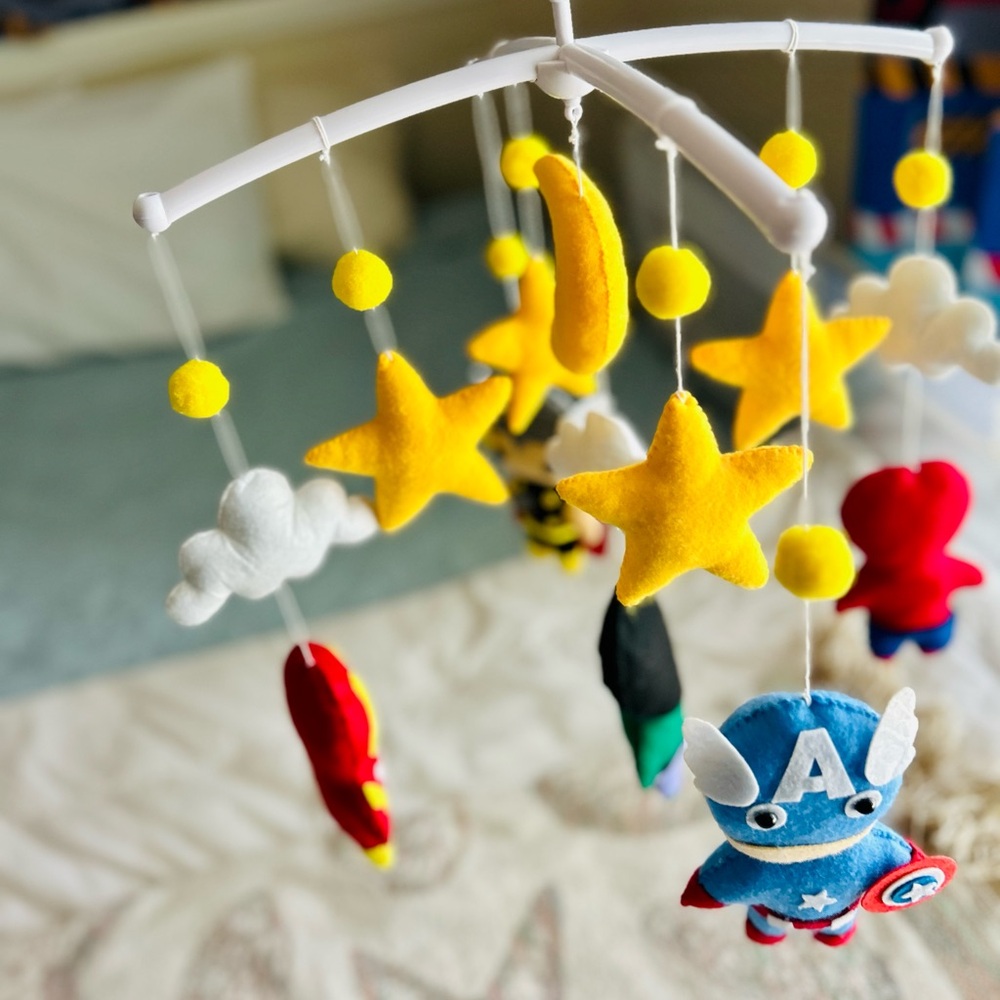 Super Hero Felt Mobile 💙adorable👶